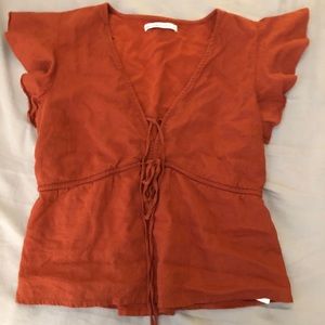 Abercrombie linen blend top